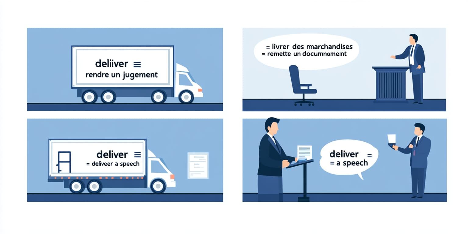 Traduction de "deliver" en français : livrer, rendre, ou...? Un faux ami de plus !