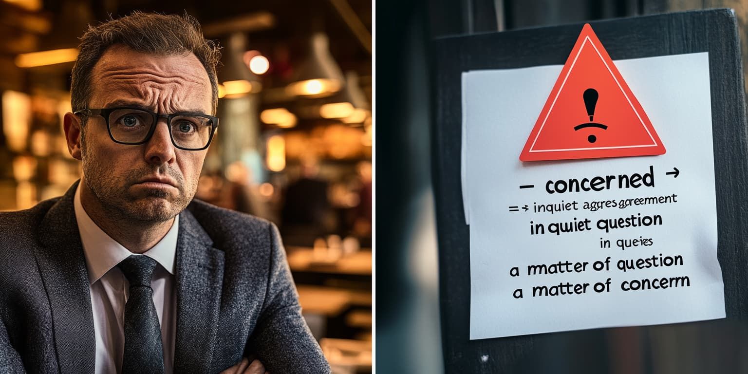 Traduction de "concerned" en français : concerné, inquiet, ou...? Un faux ami de plus!