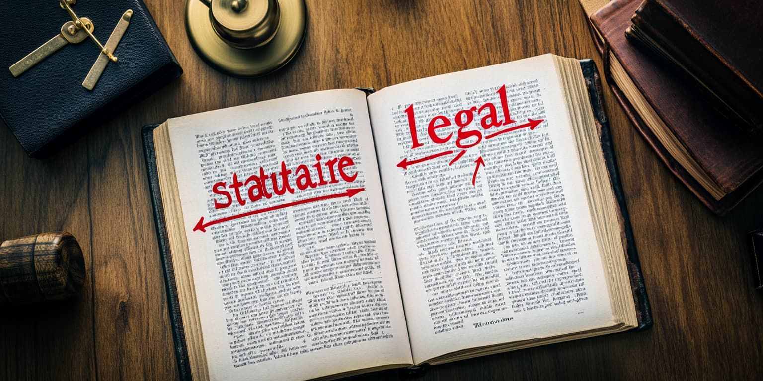 Traduction de "statutory" en français : légal, statutaire ou...? Un faux ami.
