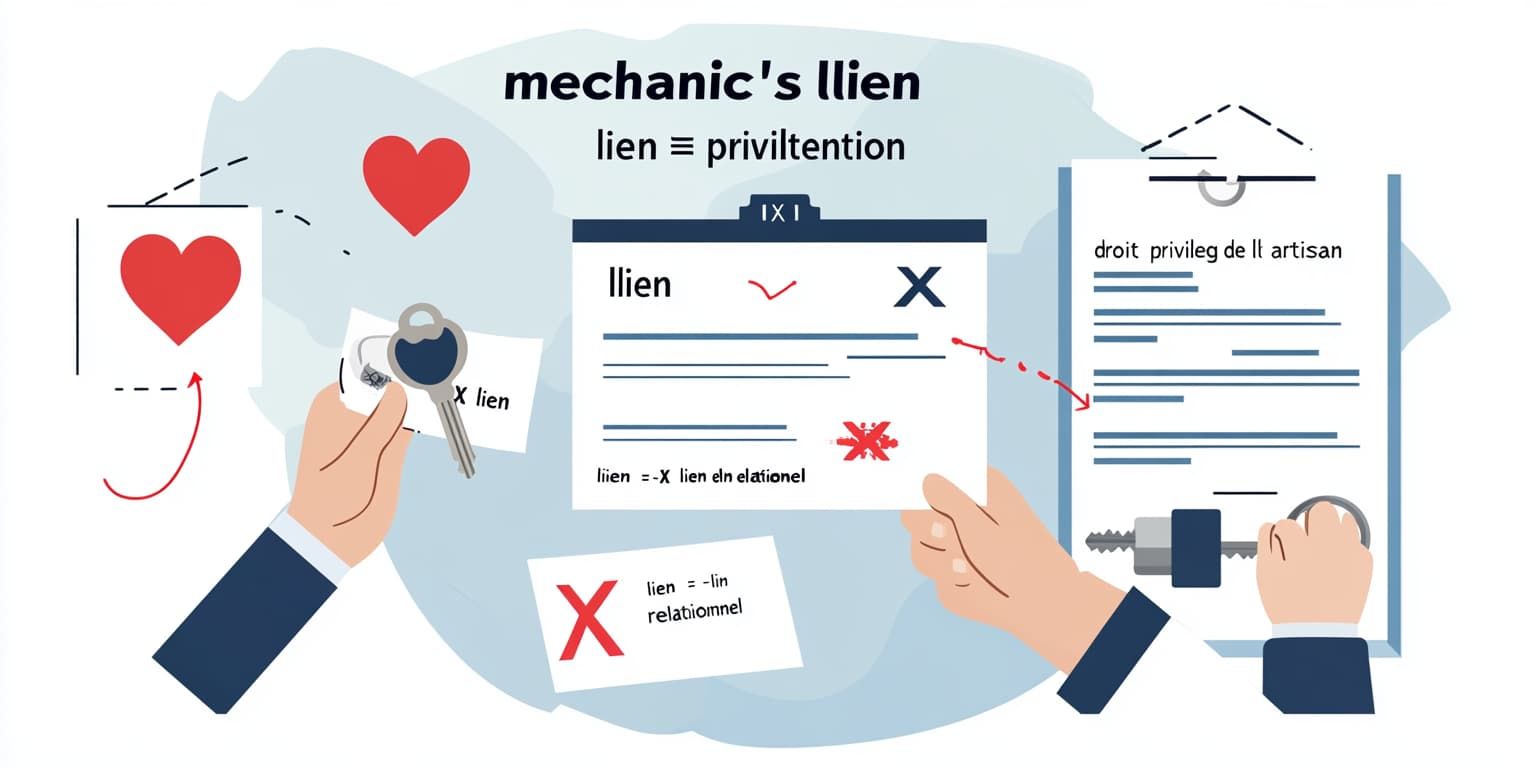 Traduction de "lien" en français : lien, privilège ou...? Un faux ami de plus !