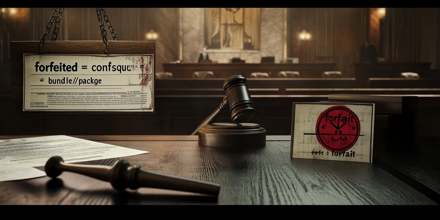 Traduction de "forfeit" en français : forfait, gage, ou...? Un faux ami de plus !