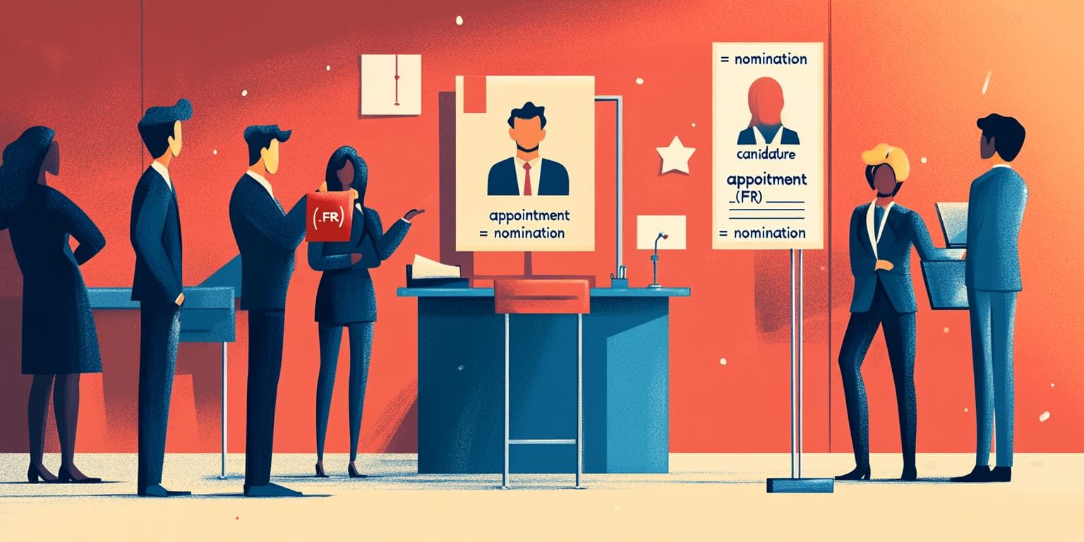 Traduction de "nomination" en français : nomination, candidature,  ou...? Un faux ami de plus !