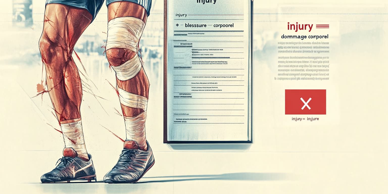 Traduction de "injury" en français : injure, blessure ou...? Un faux ami de plus !