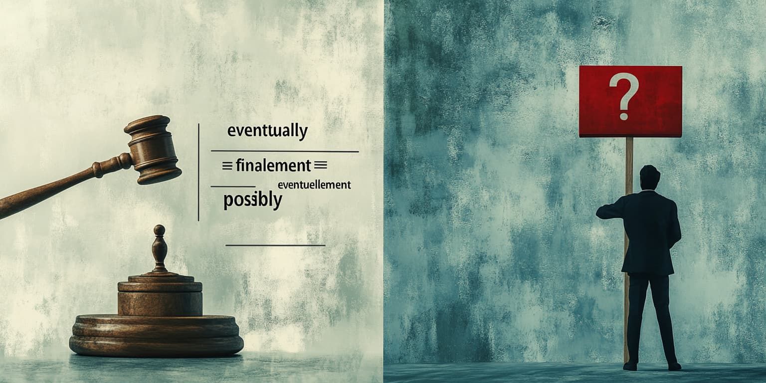 Traduction de "eventually" en français : éventuellement, finalement, ou...? Un faux ami de plus !